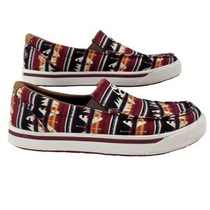 Twisted X Mens 8.5 Slip-On Hooey Loper Shoes Aztec Southwestern